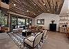 Main Living, Dining and Kitchen - Gas Fireplace, TV and Deck