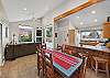 Open living area with plenty of living room and dining seating. 