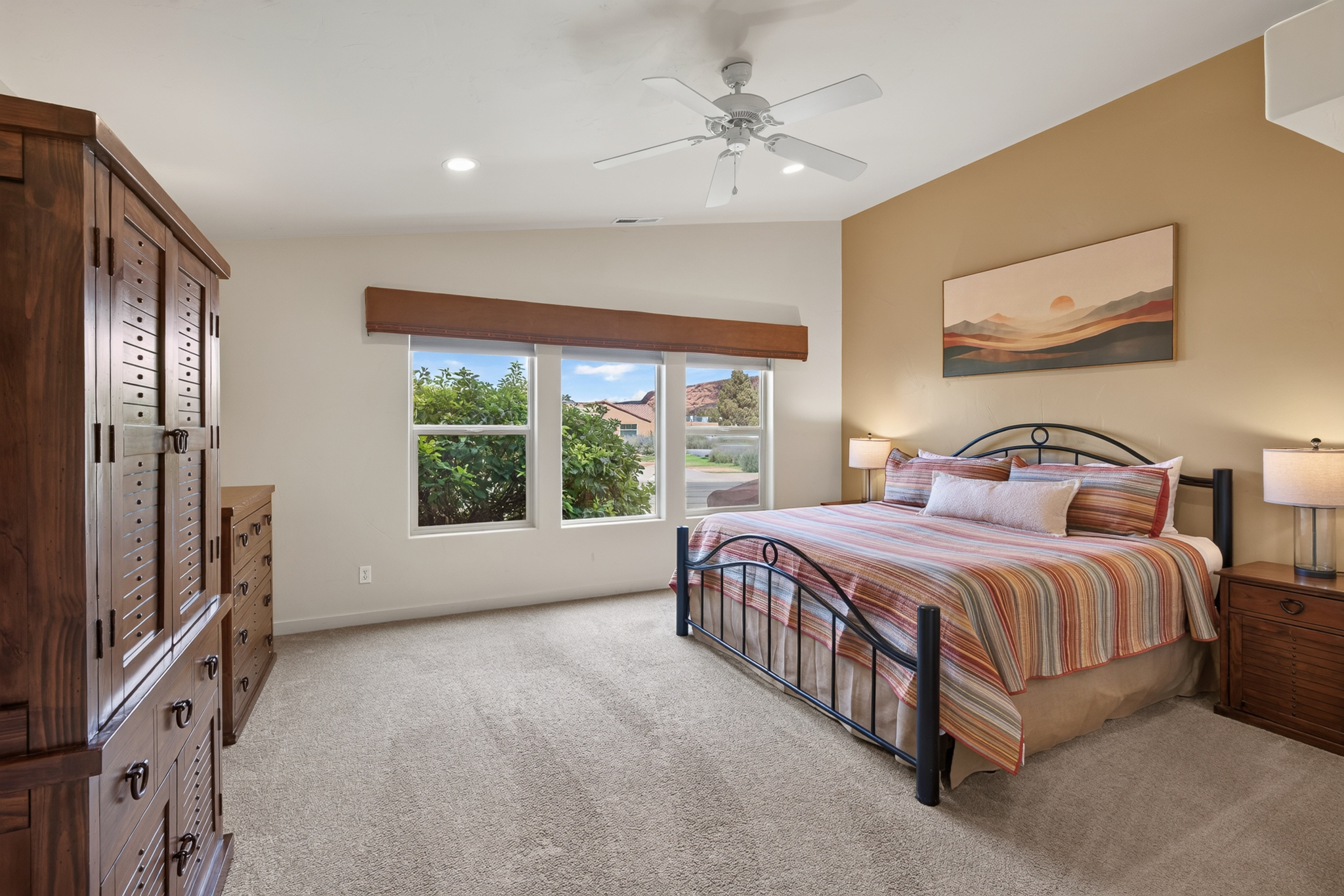 The primary King bedroom includes as en-suite bathroom. 