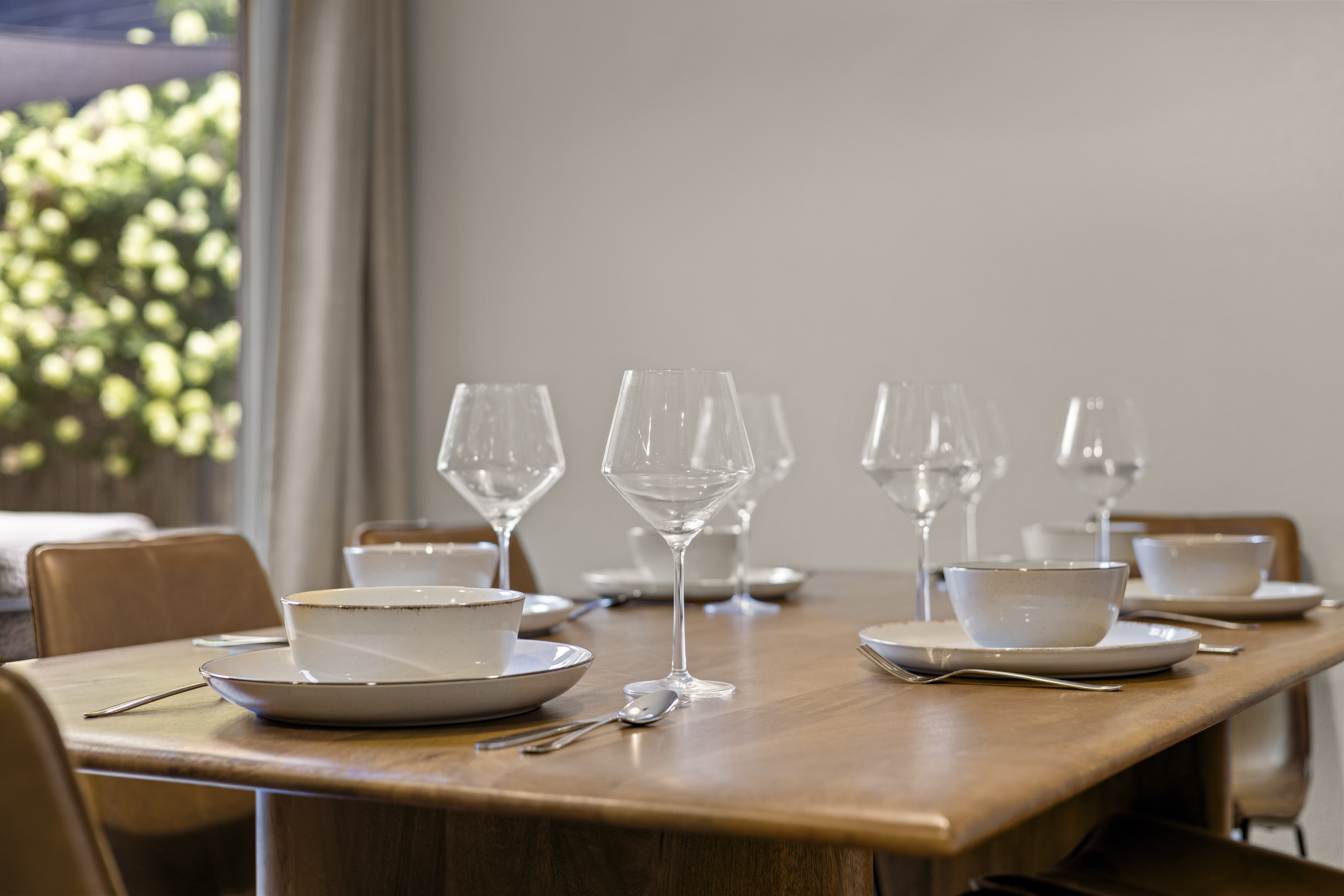 Gather around the table and enjoy a meal together! The dining area sits 6 people. 
