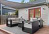 Enjoy morning coffee or evening conversations in the outdoor seating area.