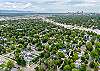 Eagle eye view of neighborhood.