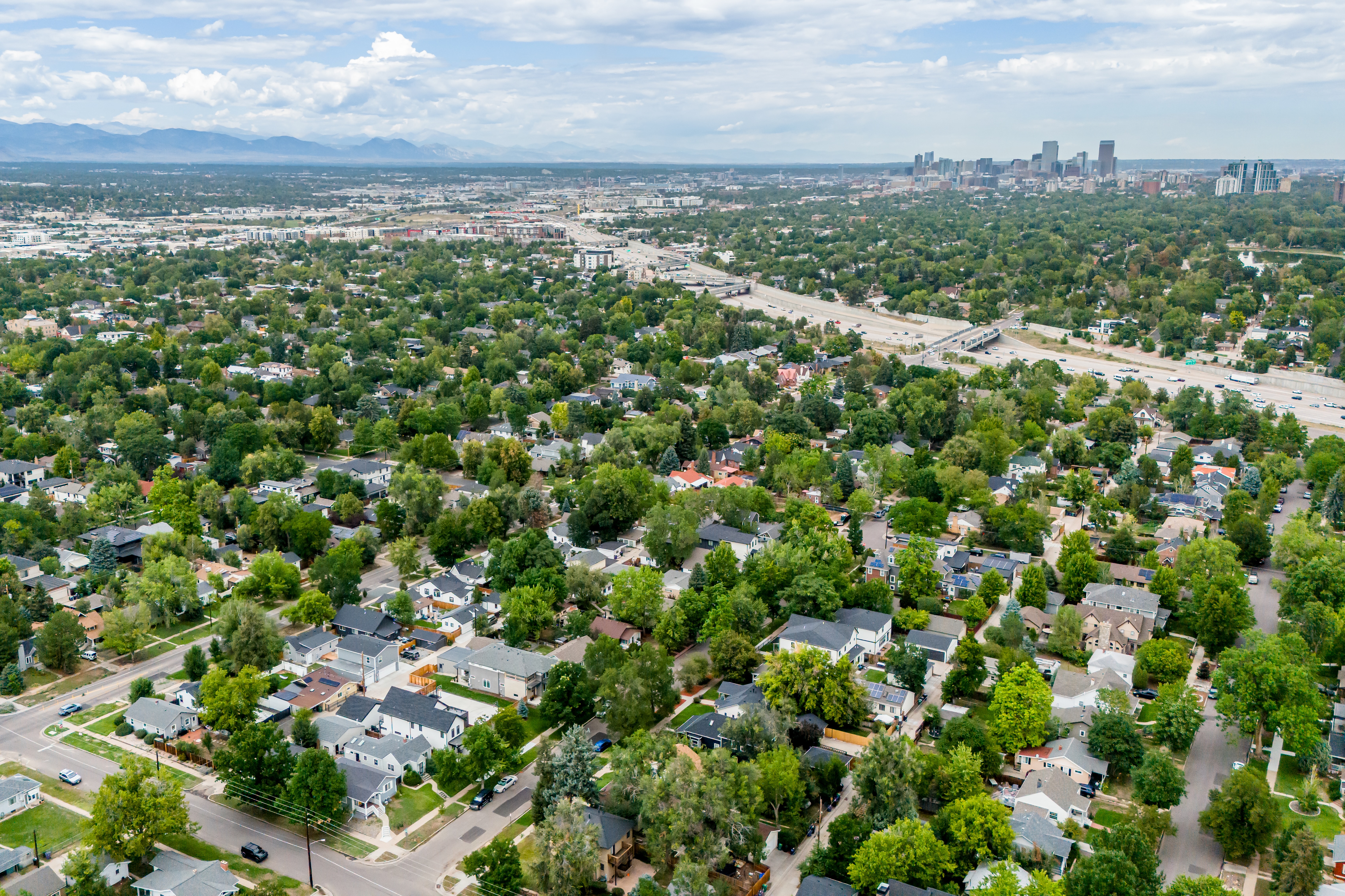 Eagle eye view of neighborhood.