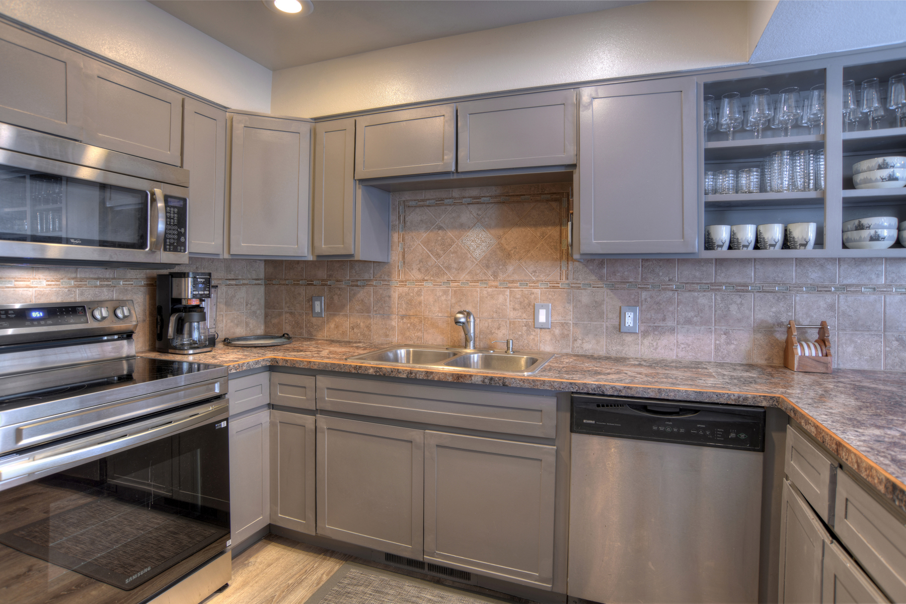 Fully stocked kitchen
