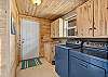 Our home features a washer and dryer. 