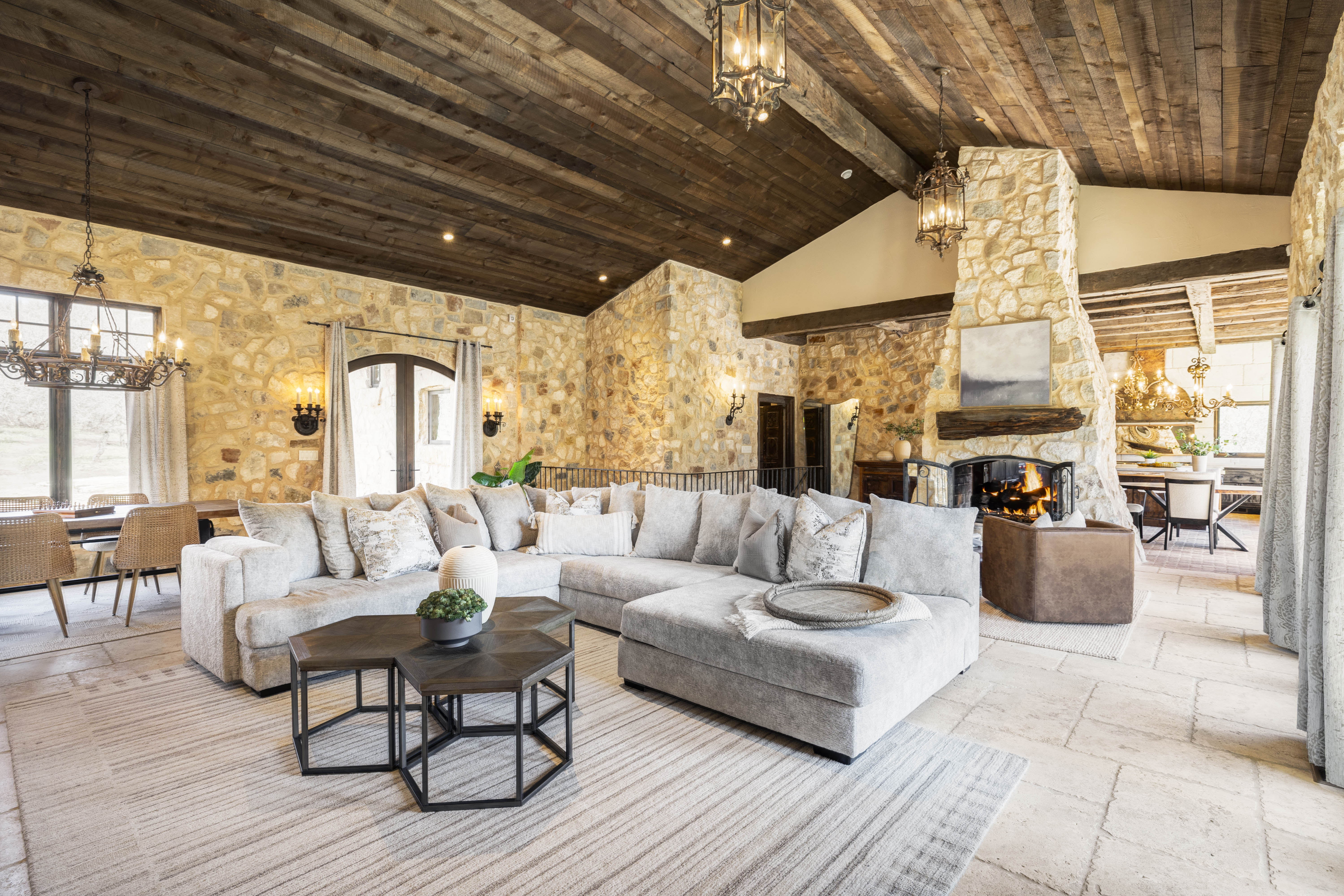 Cozy up in style- this living room is perfect for relaxation and gathering.