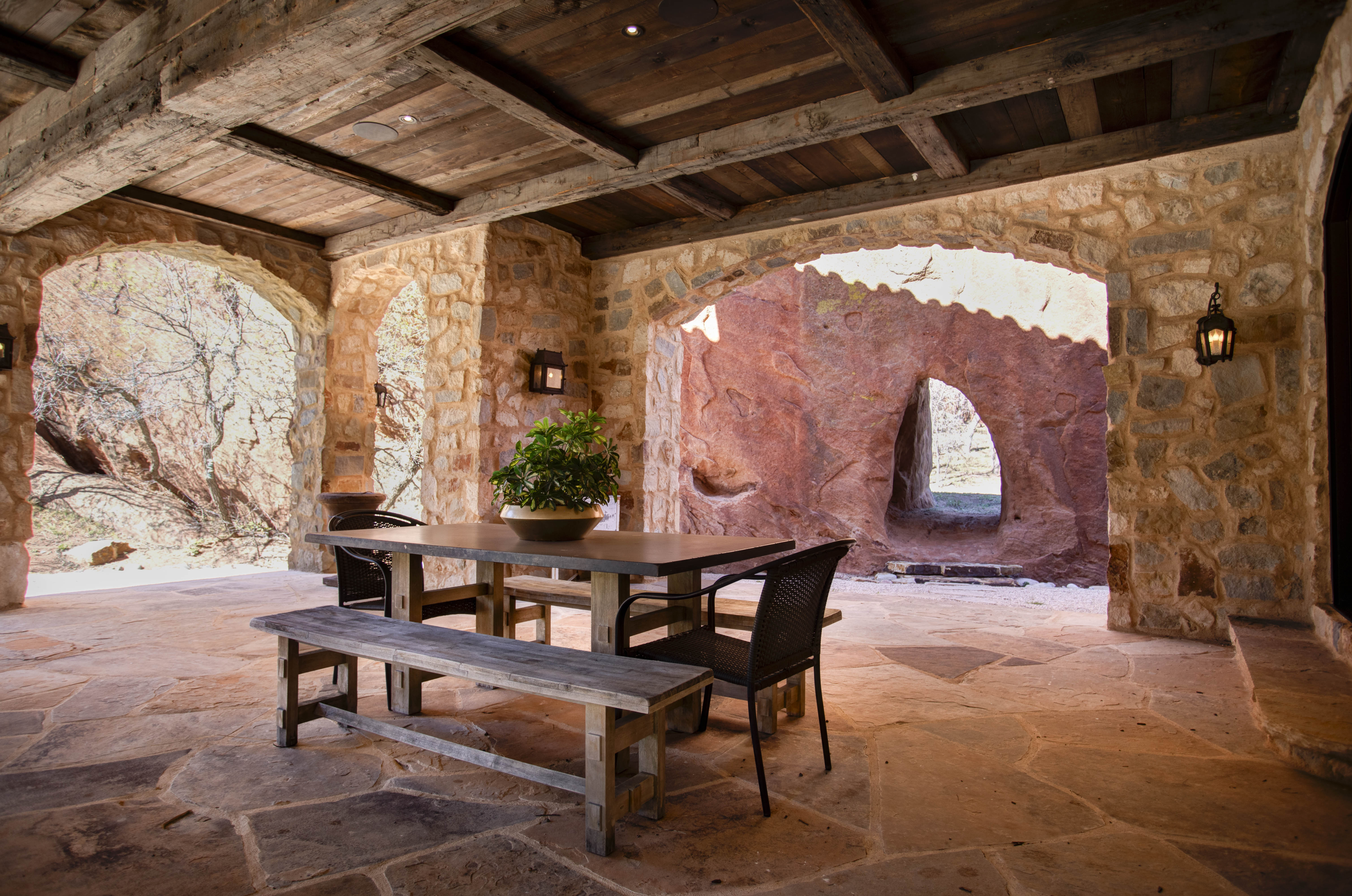 Enjoy Al fresco dining on the patio. 