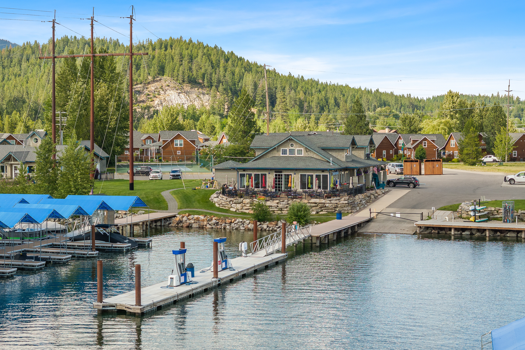 The Dover Bay Marina is steps from the front door