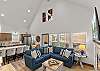 Open concept living and kitchen area.
