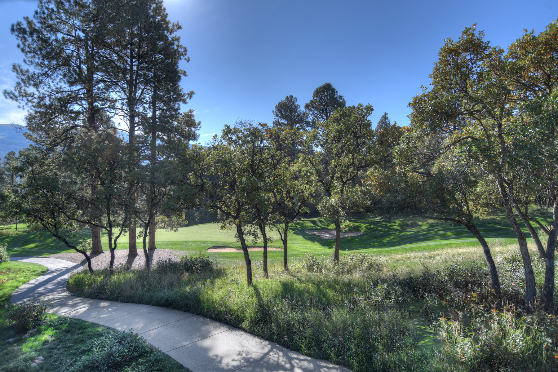 Views of the golf course from the deck.