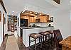 Breakfast bar in the kitchen.