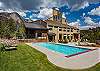 Outdoor pool and hot tub area.