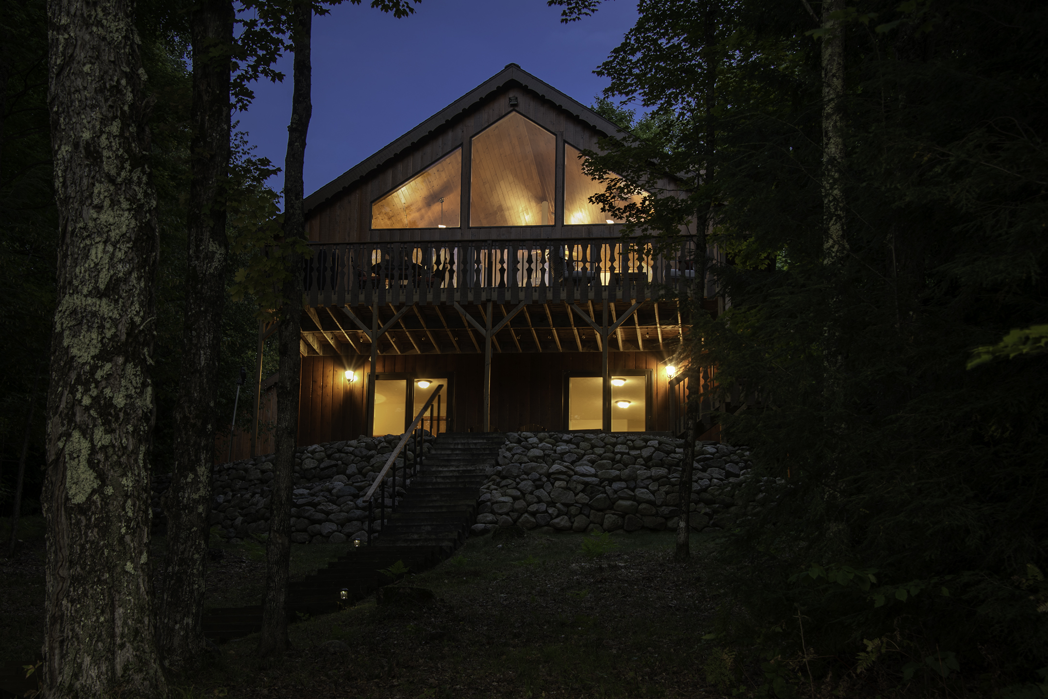 View of Timbers & Tides at night