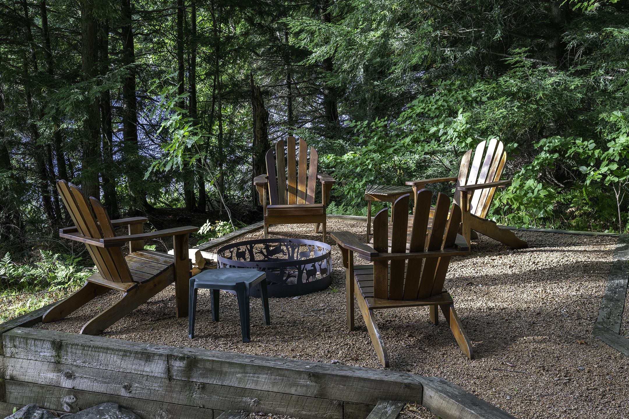 Hang out around the lakeside fire pit.