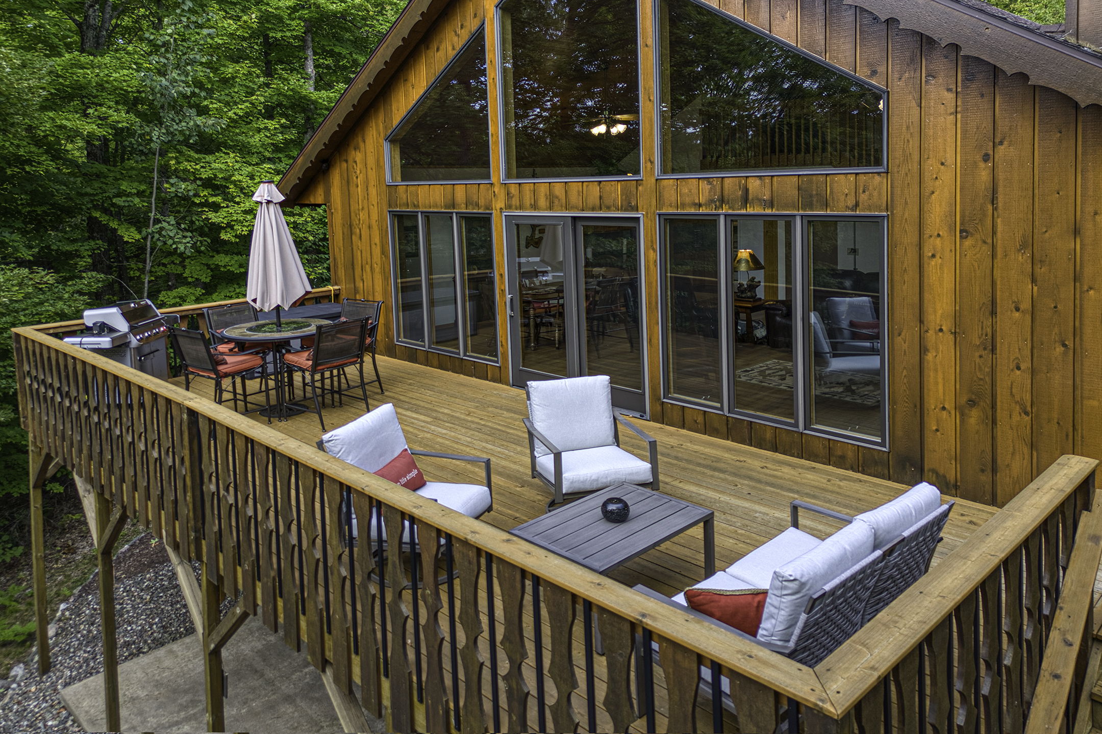 Elevated lakeside deck