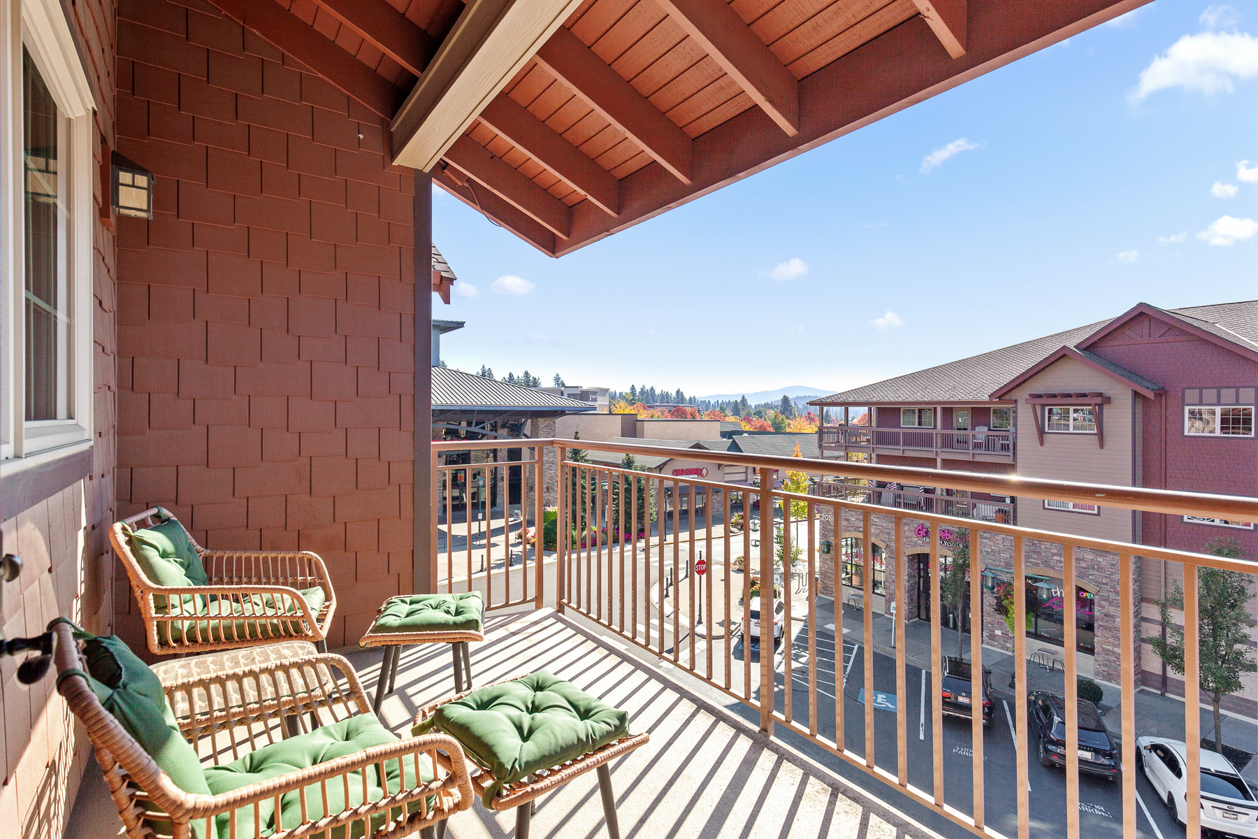 Private balcony with outdoor seating