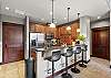 Breakfast bar seating for 4.