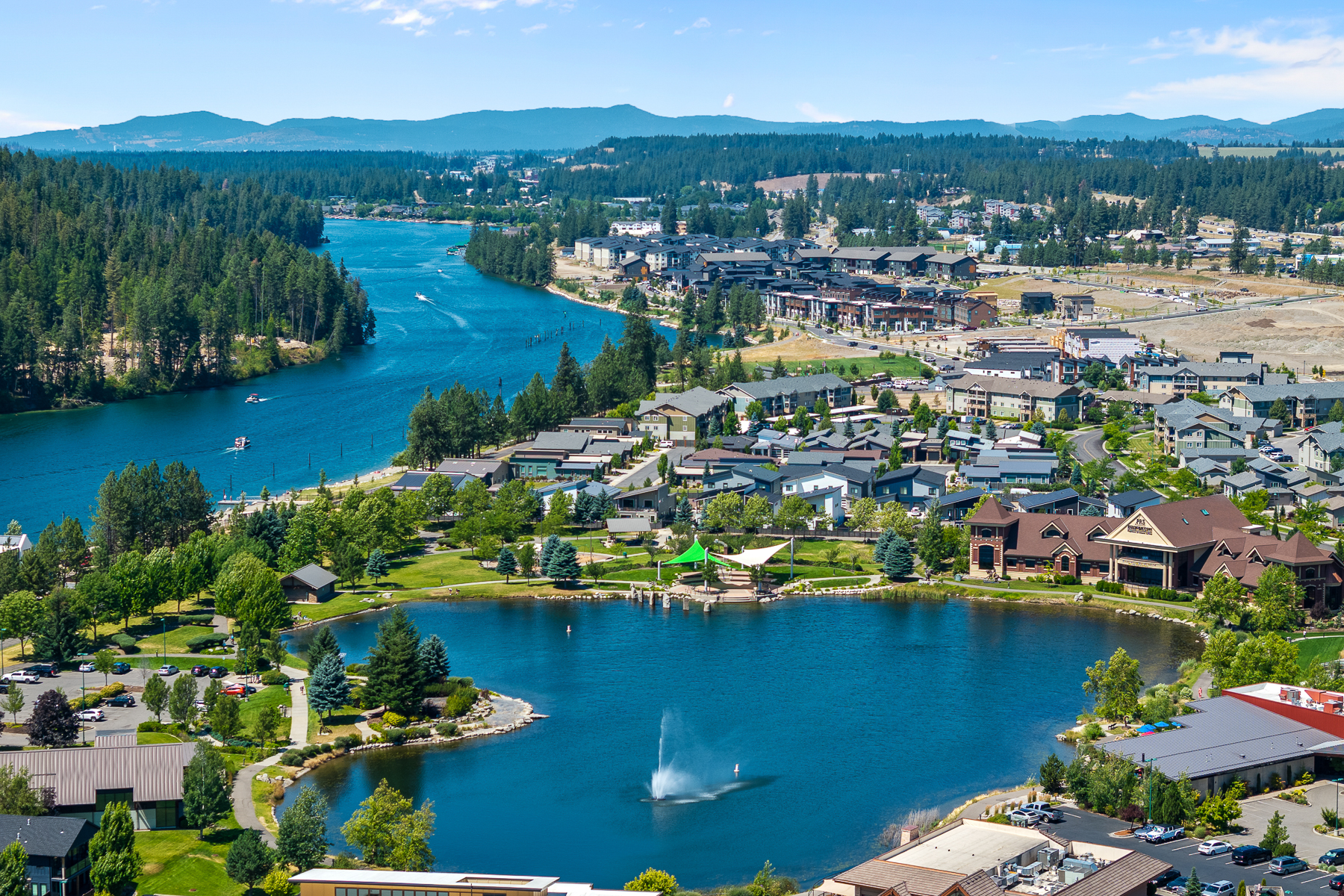 Ariel view of surrounding area – Spokane River nearby.