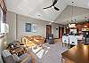 Open dining and living area with plenty of natural light. 