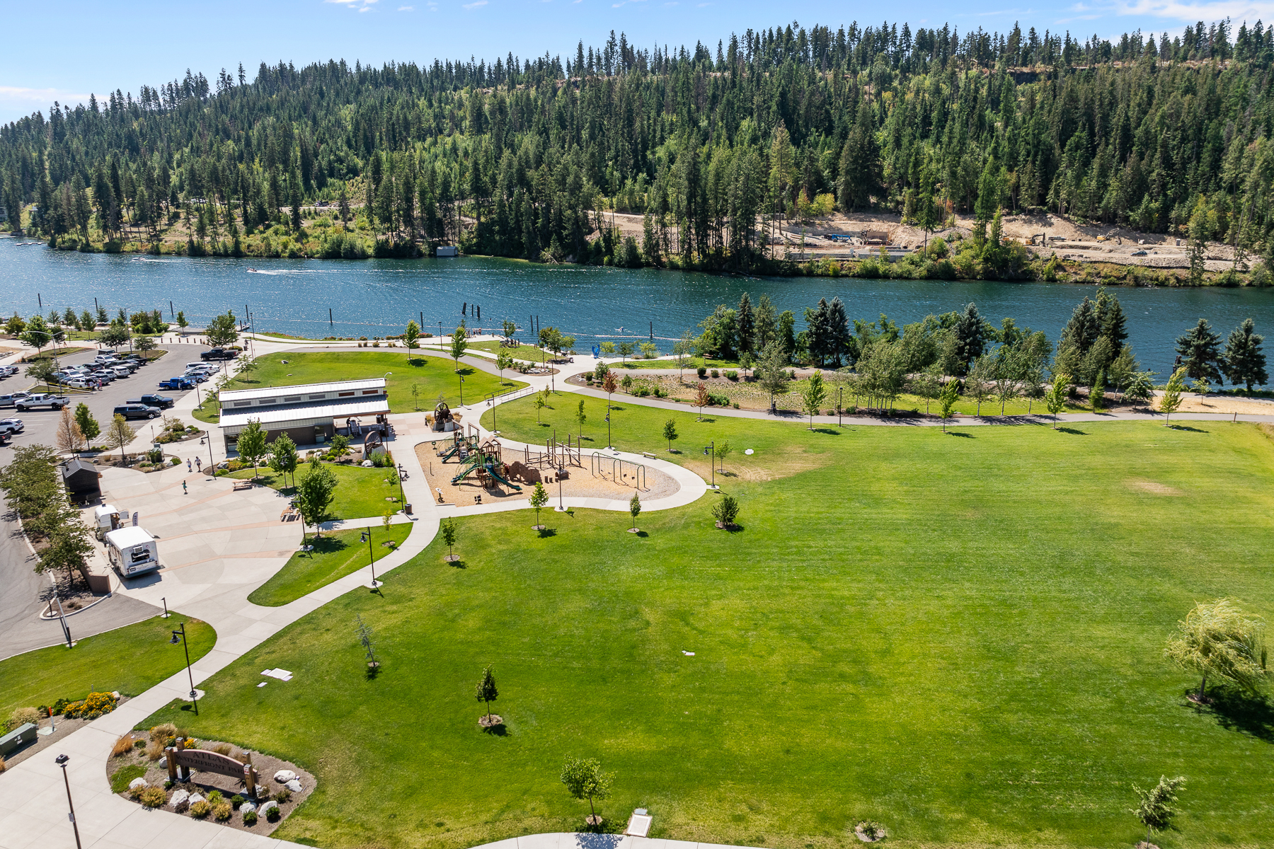 Ariel view of surrounding area.