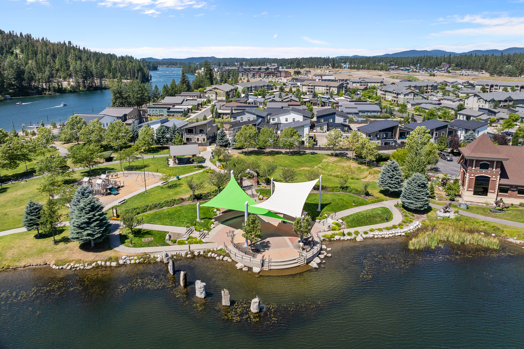 Ariel view of surrounding area.