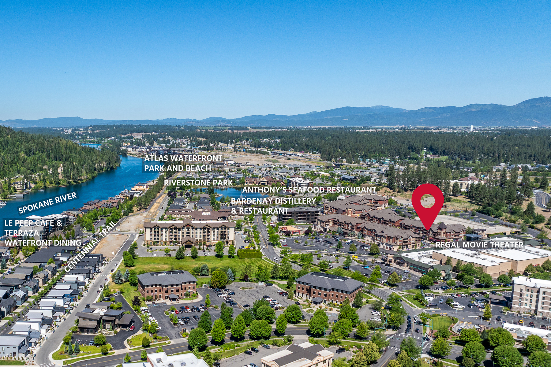 Ariel view of surrounding area.