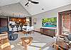 Open dining and living area with plenty of natural light. 
