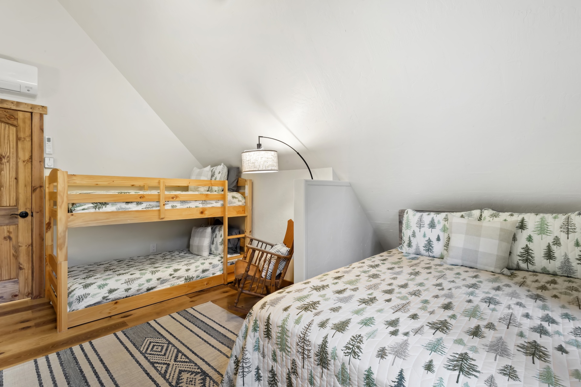Bunk Room: 2 Queen Beds, a Twin XL Bunk Bed, and TV (3rd Floor)