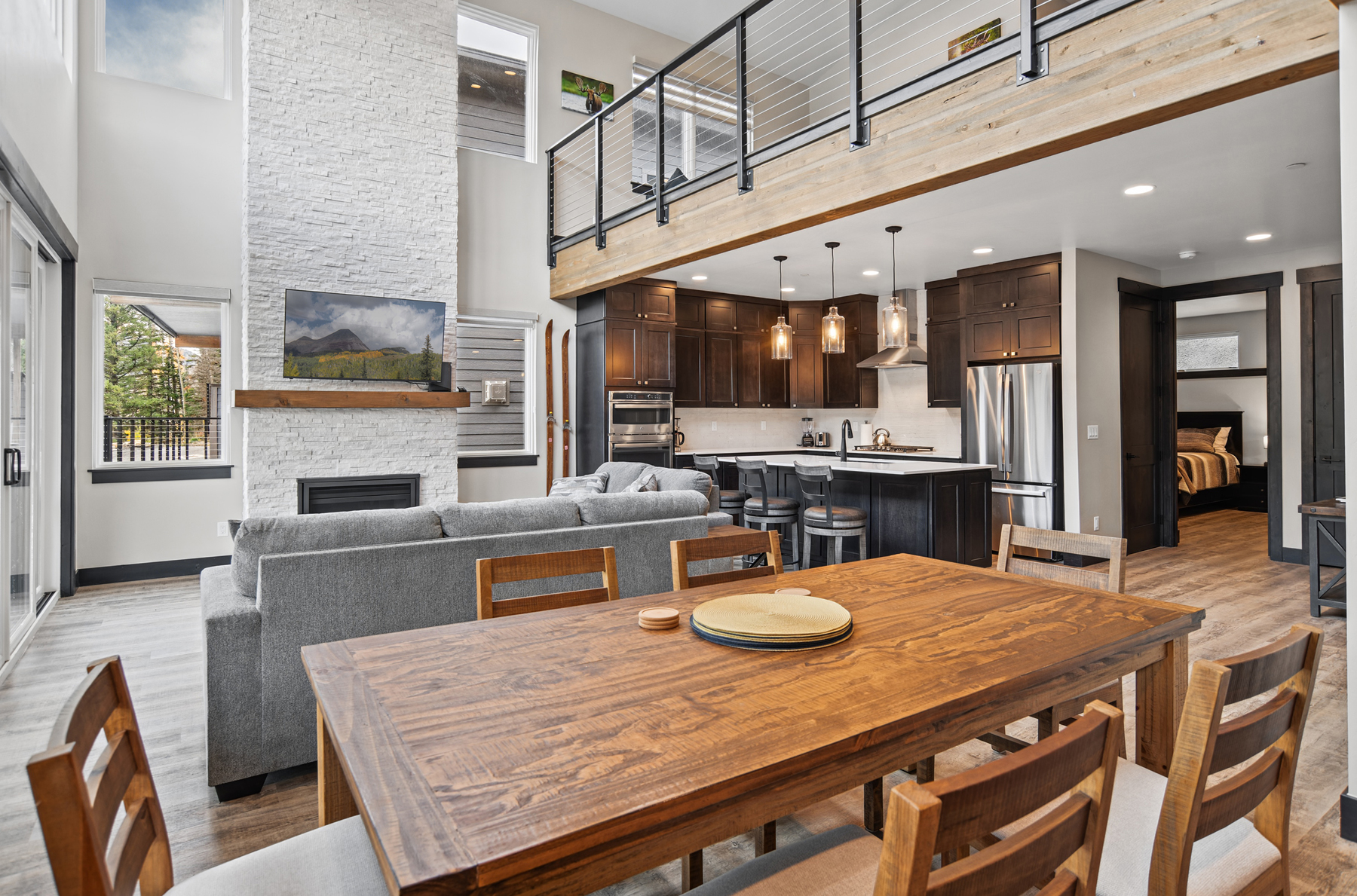 Main Living, Dining and Kitchen