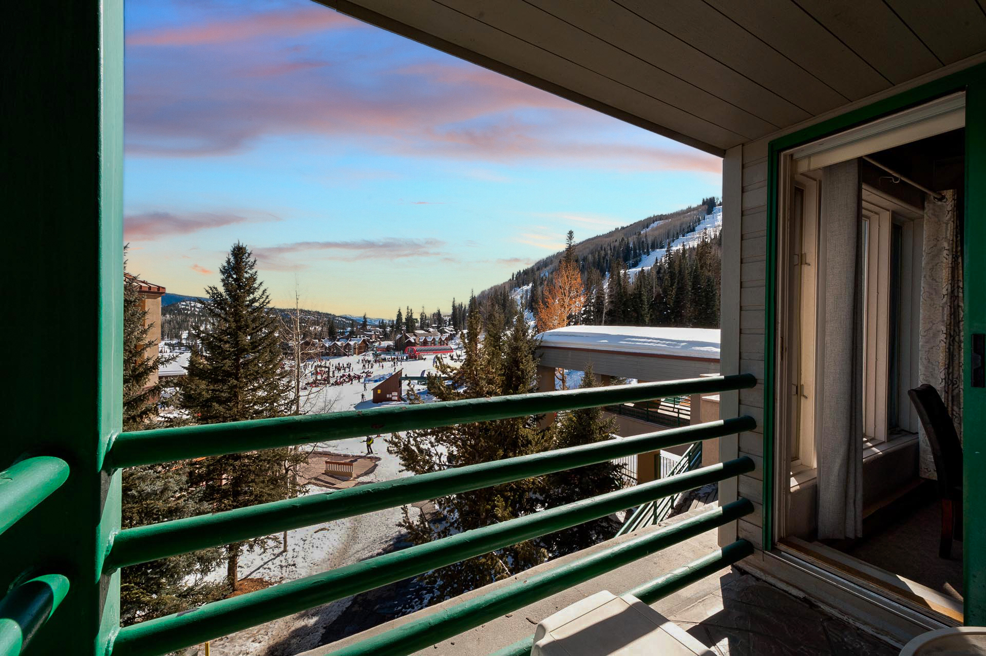View of the main base area from the private deck
