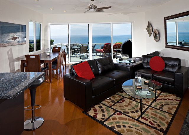 Living room and dining area