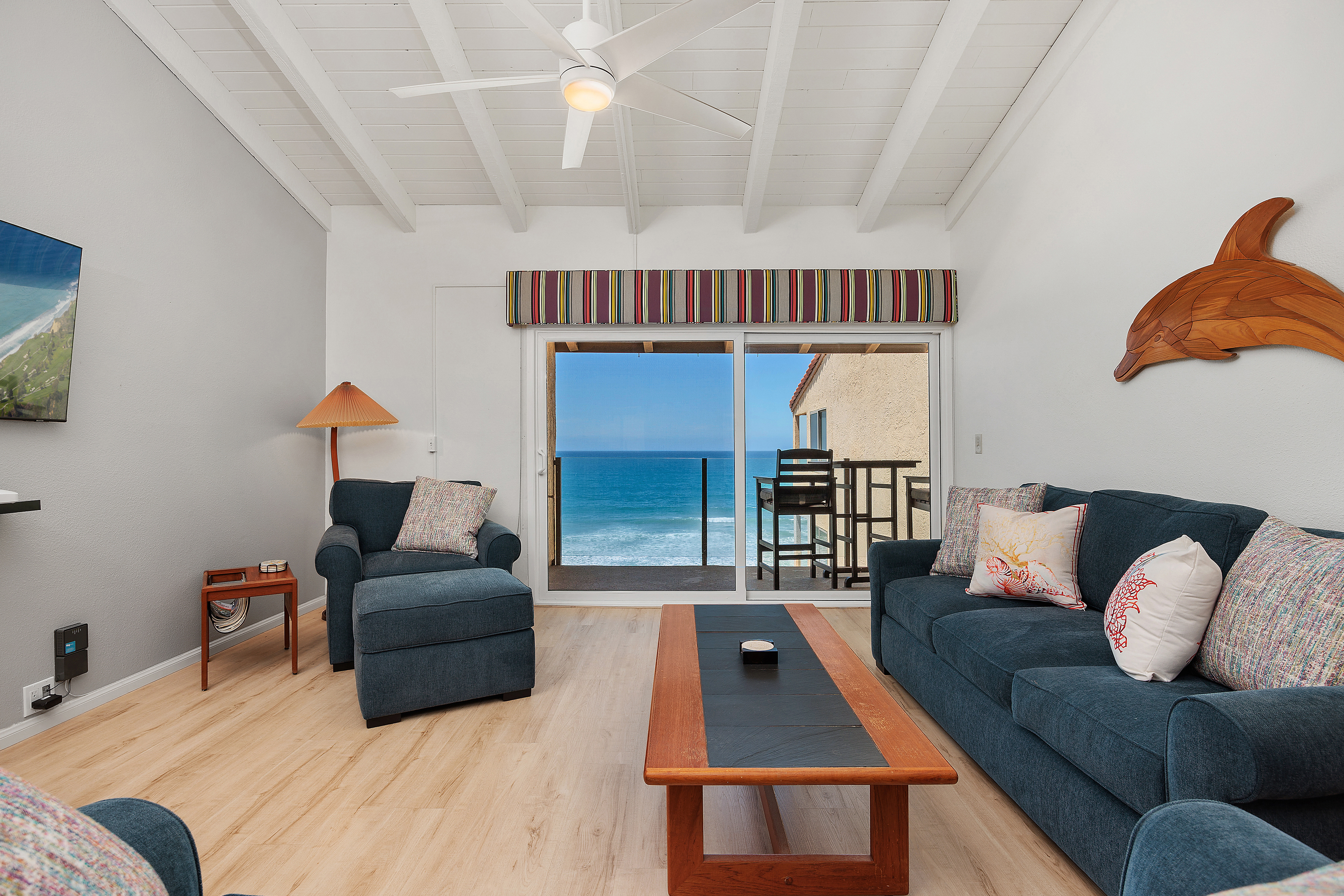 Living Area with Oceanfront View