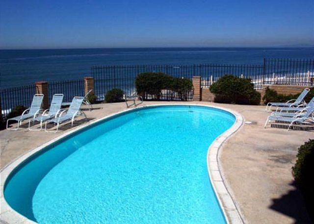 Oceanfront complex pool is heated year-round