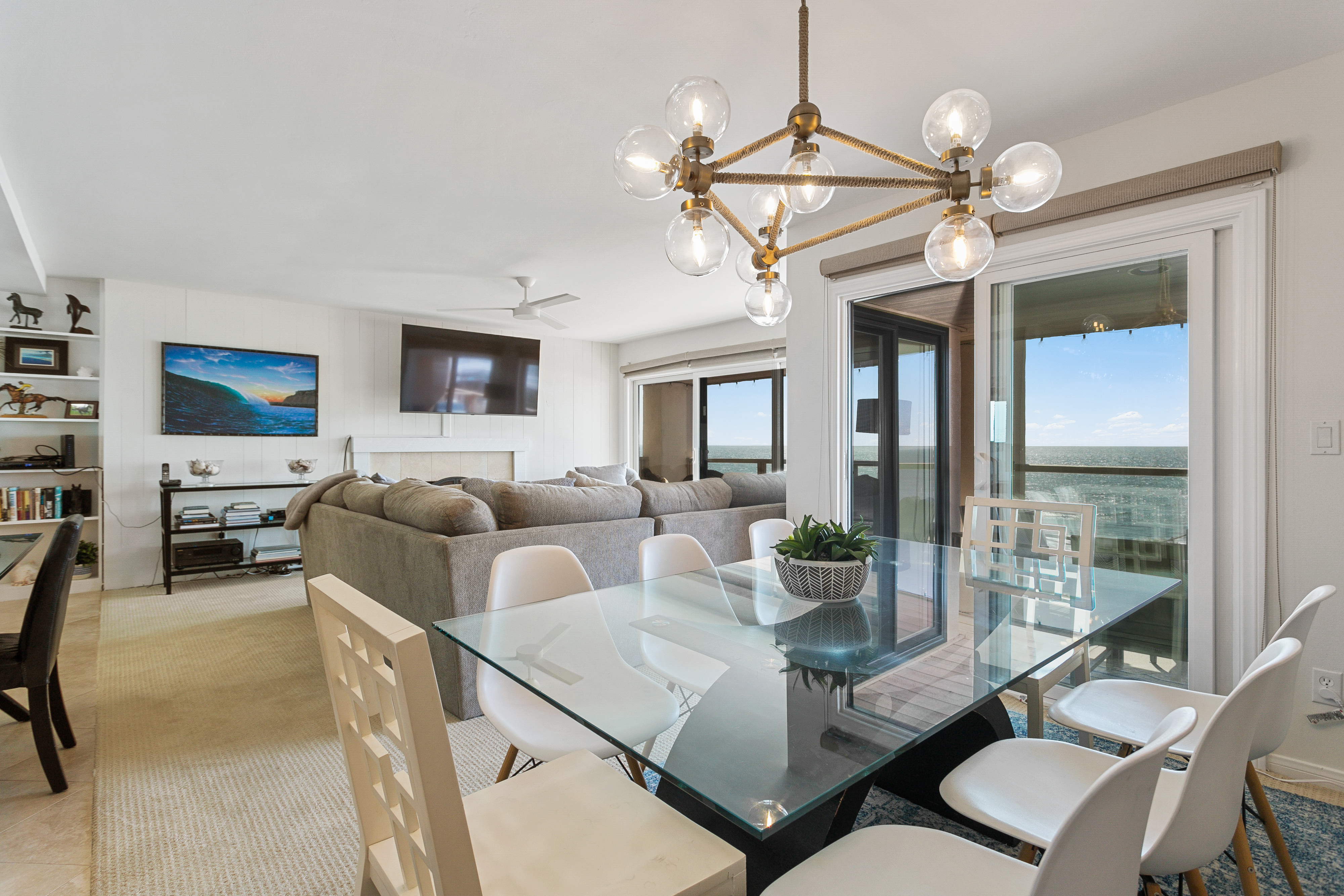 Oceanfront Views from the Living Area in this Oceanfront Condo