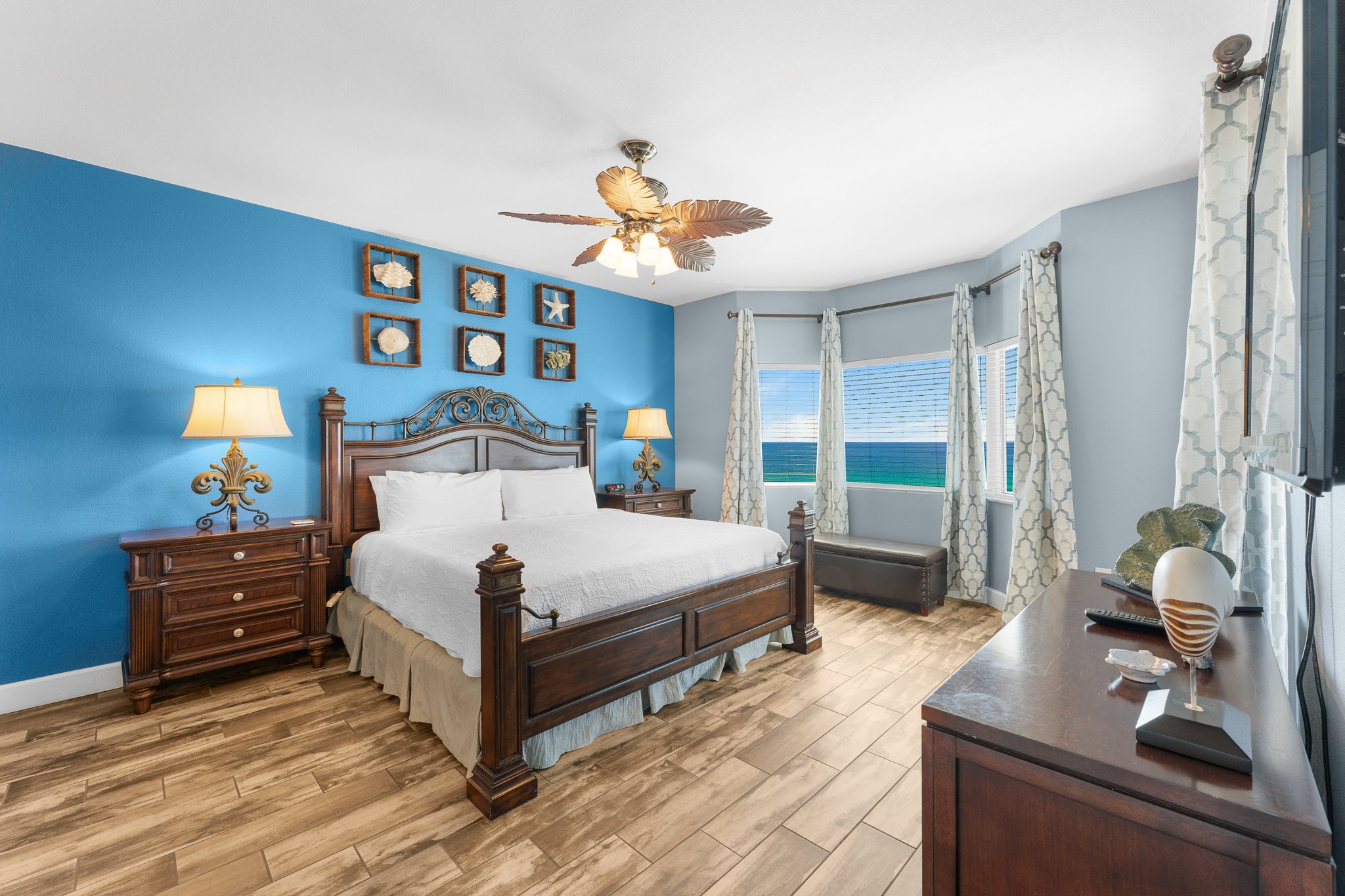 Primary bedroom with Gulf view at Totally Beachin Unit 1302 in Tidewater Beach Resort