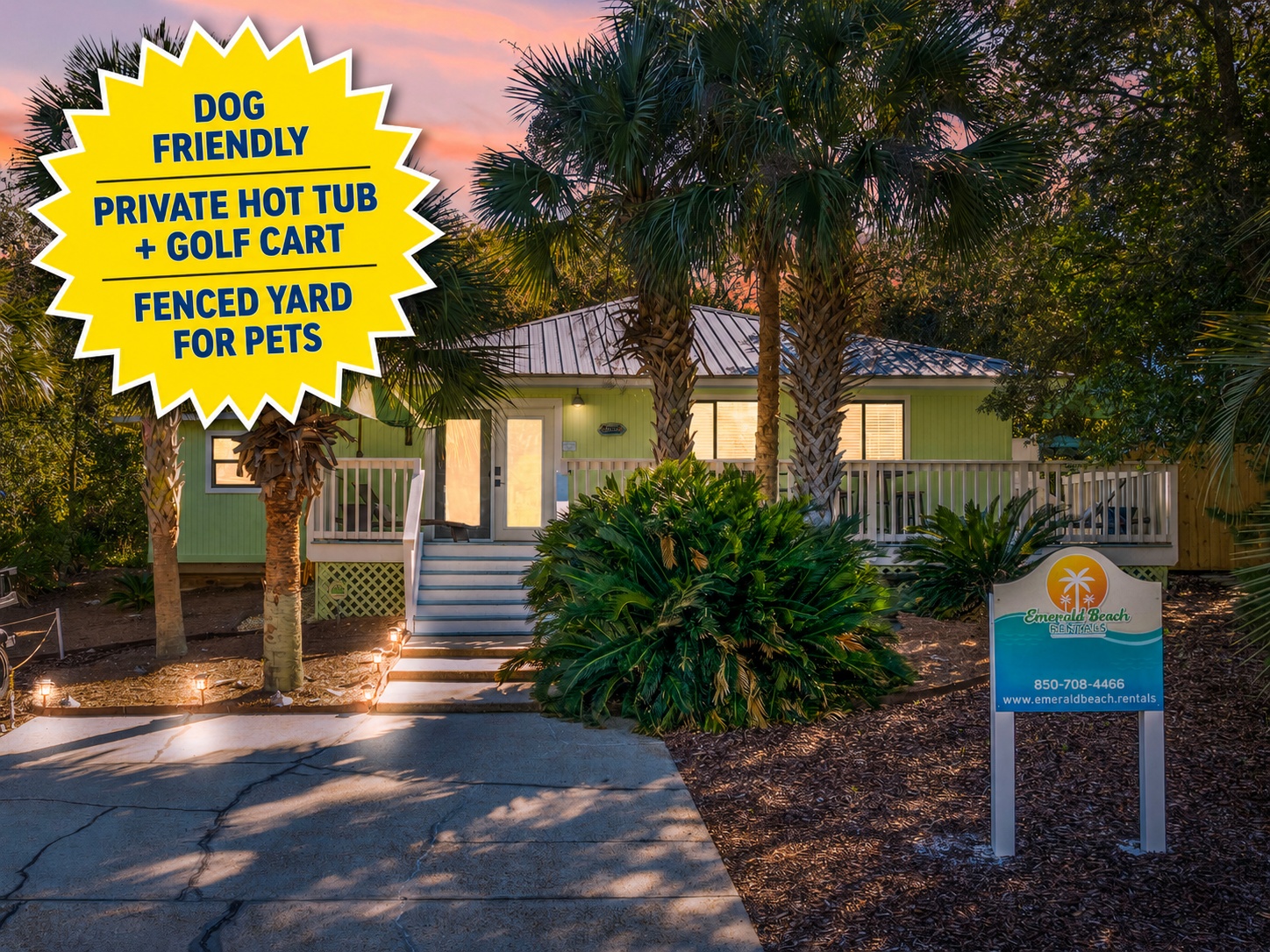 Barefoot Paradise three-bedroom family vacation rental on the west end of Panama City Beach