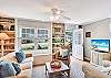 This bright living room at 204 Ashantilly Avenue blends comfort and charm in the heart of St. Simons Island—part of Emmons Realty’s top-rated vacation rental collection.

