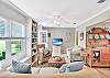 204 Ashantilly Avenue is a vacation rental on St. Simons Island where the living room is filled with natural light, smart built-ins, and space to unwind after a day at the beach.

