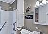 The home’s full bathroom features a combo tub and shower, updated fixtures, and everything you need to clean up and head back out.

