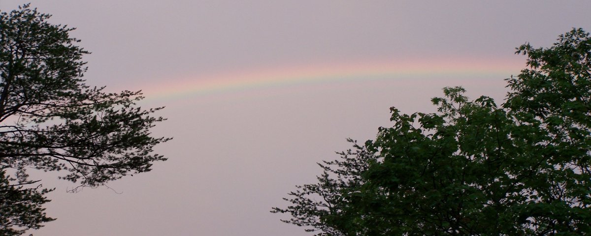 Magic moments under the reinbaw after a thunderstorm