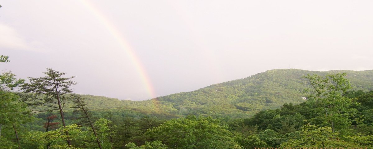 Magic moments under the reinbaw after a thunderstorm
