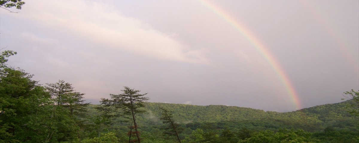 Magic moments under the reinbaw after a thunderstorm