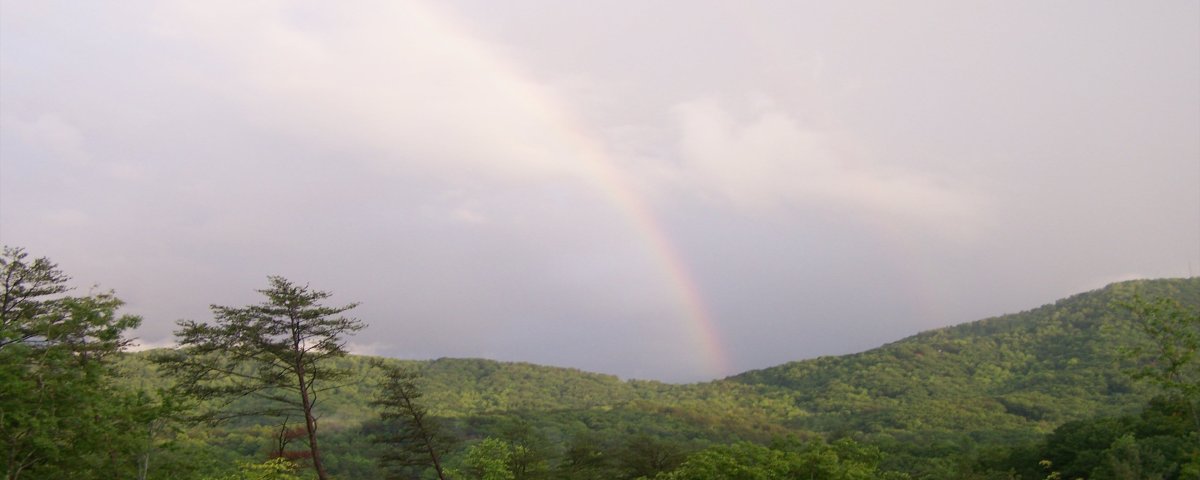 Magic moments under the reinbaw after a thunderstorm