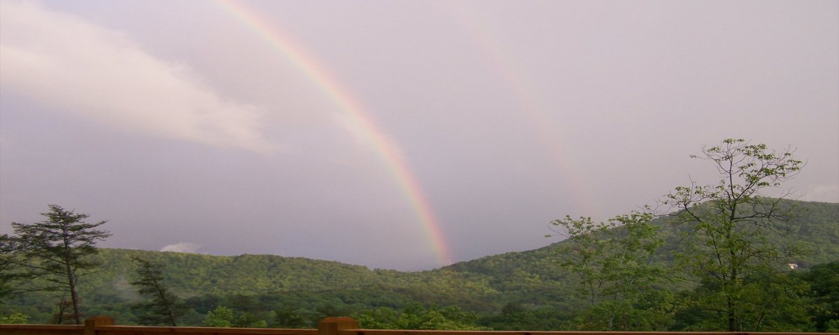 Magic moments under the reinbaw after a thunderstorm