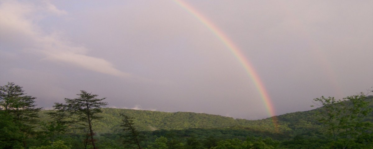 Magic moments under the reinbaw after a thunderstorm