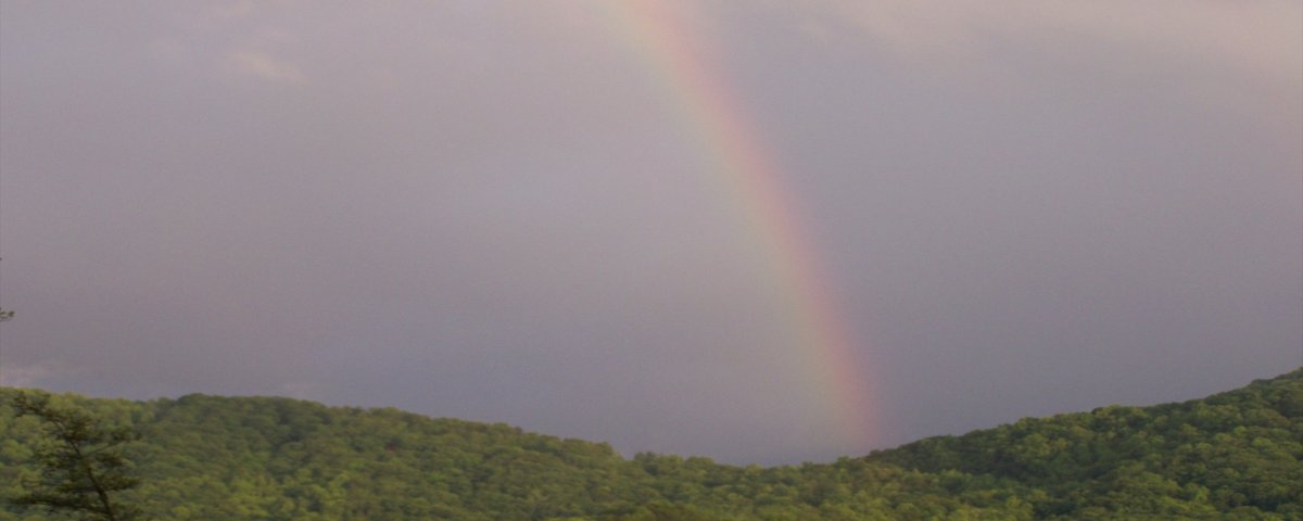 Magic moments under the reinbaw after a thunderstorm