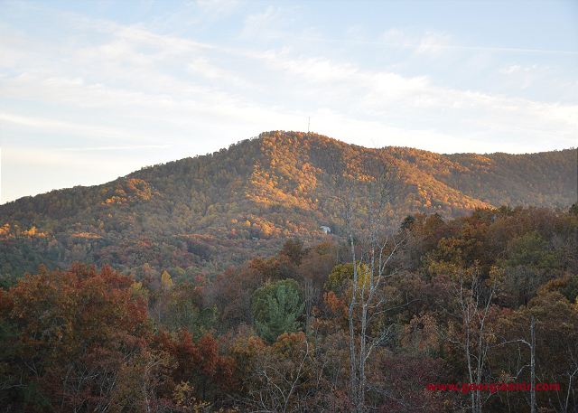 Magnificent mountain views to the Chattahoochee National Forest from back porch