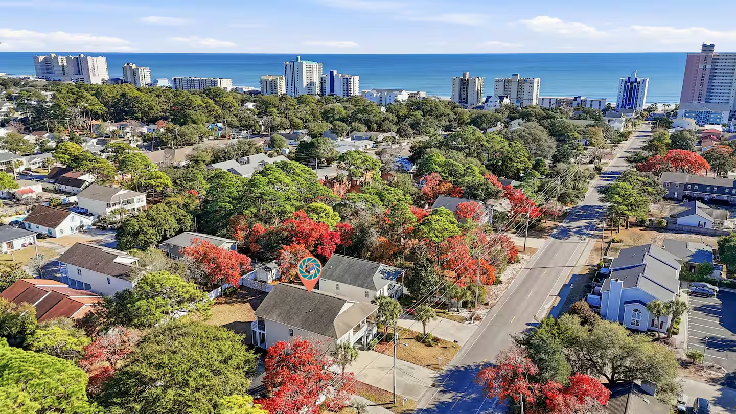Seven minutes, straight walk to Crescent Beach