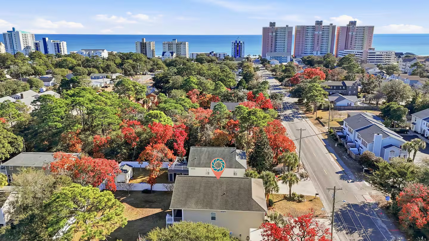 Seven minutes, straight walk to Crescent Beach