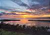 Beautiful sunset from the Oyster Farm deck